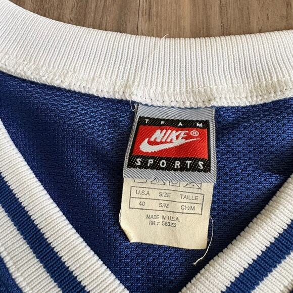 Vintage Nike Duke Basketball Tupac Jersey Men's Size 40 Stitched S/M Blue 20x30 - Picture 5 of 12